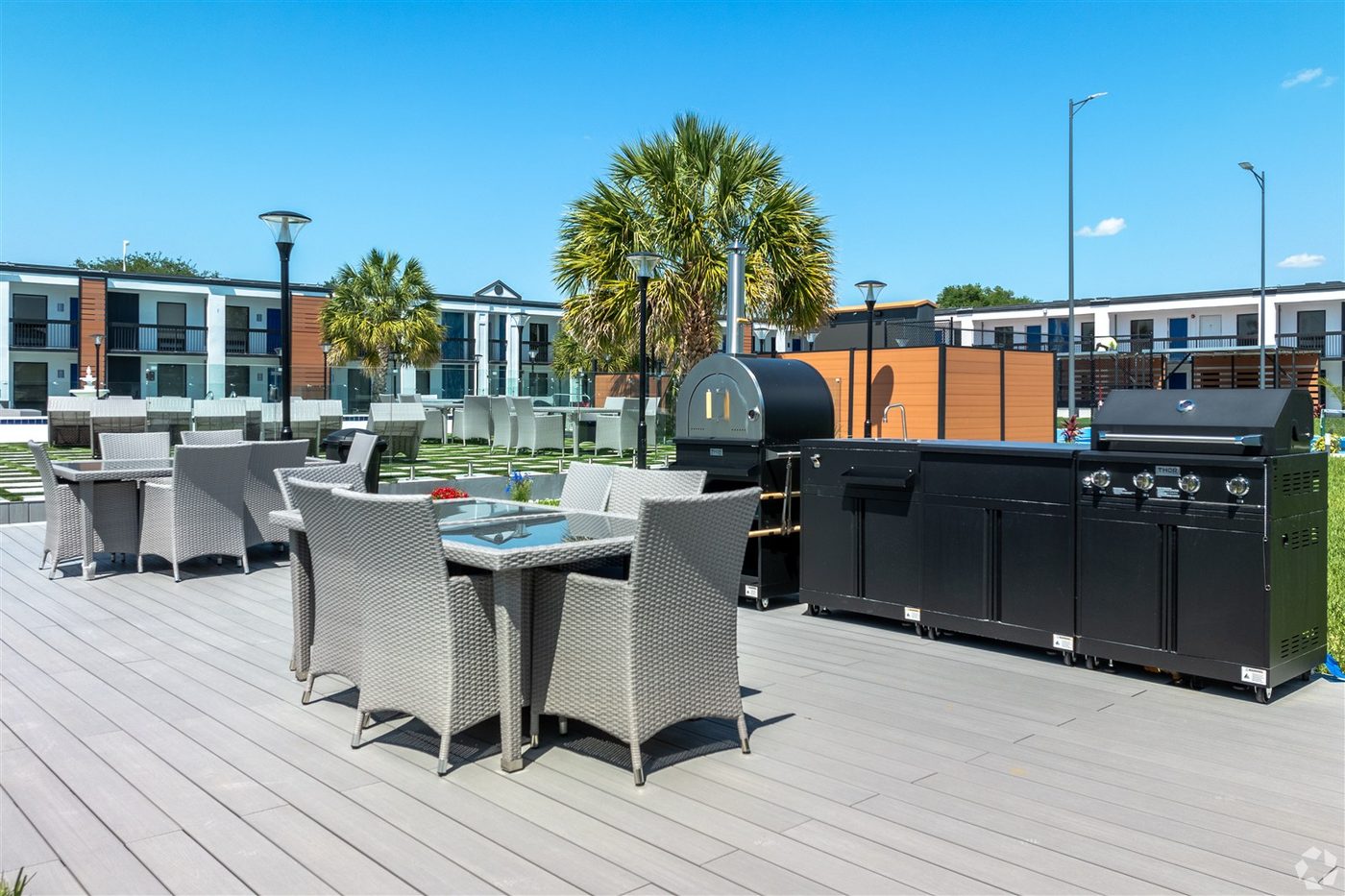 Outdoor kitchen and grills