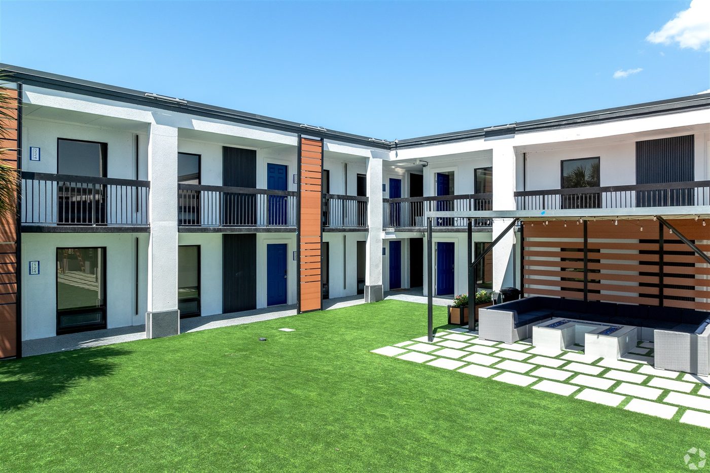Pet-friendly courtyard at The Jade