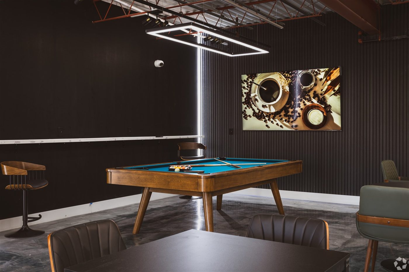 Resident lounge and rec room at The Jade